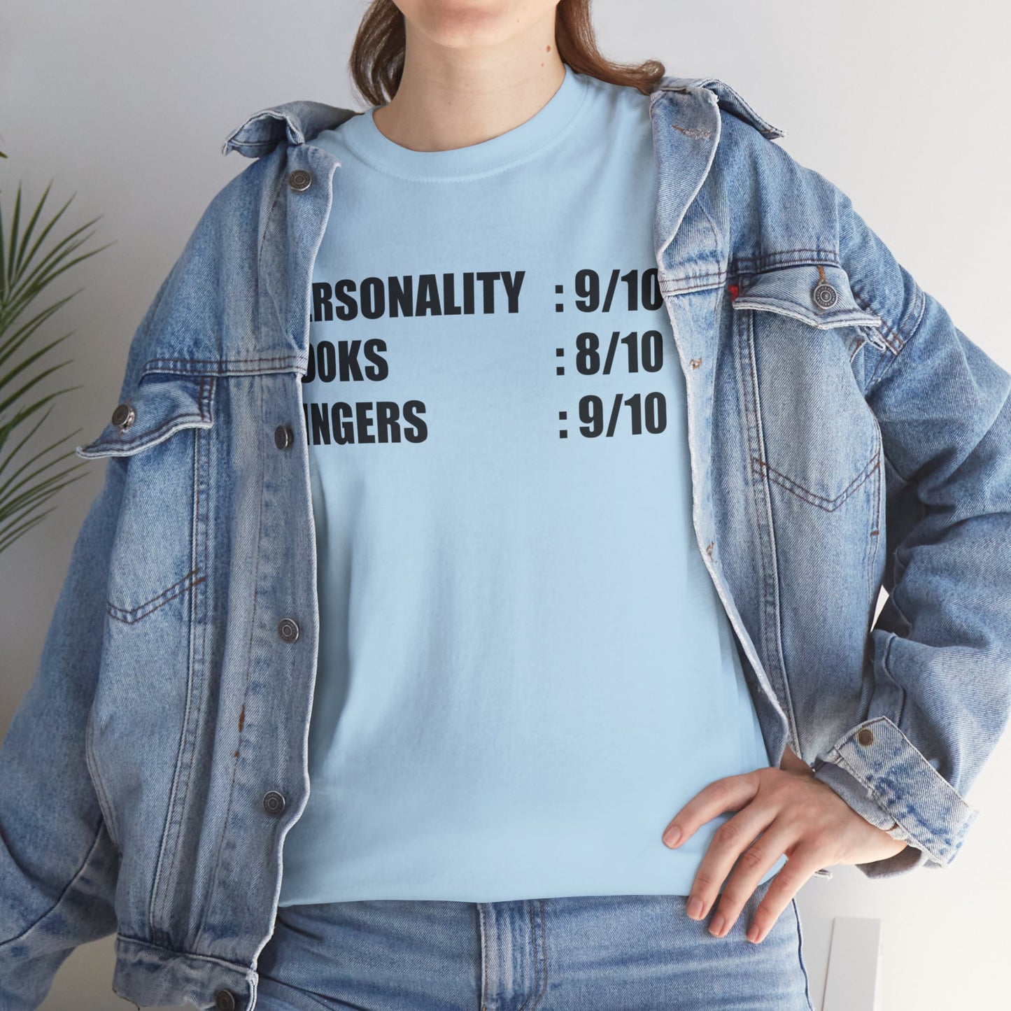 Personality, Looks, Fingers Count - Unisex Heavy Cotton Tee / Prosthetic Humor / One Leg / One Arm / Missing Fingers