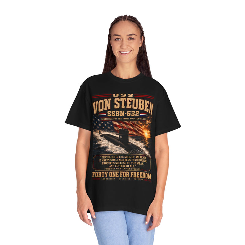 USS Von Steuben SSBN-632 Submarine Graphic – 'Forty One for Freedom' Patriotic Tee