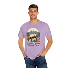 Grand Teton National Park Graphic, Comfort Colors Soft Relaxed Fit Unisex Garment-Dyed T-shirt