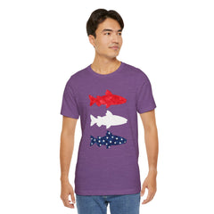 Patriotic Trout T-Shirt — Red White & Blue Fish Tee