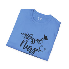Blessed Nurse - Unisex Softstyle T-Shirt | Nurse Awareness, Medical Wear, Gift For Her, Scrubs Tee, Medical Staff Gift, Registered Nurse, RN