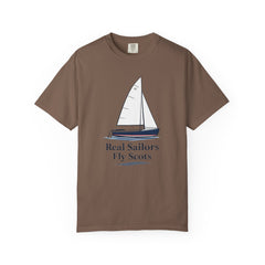 Hempstead Bay Sailing Club Graphic T-Shirt — "Real Sailors Fly Scots" Nautical Tee