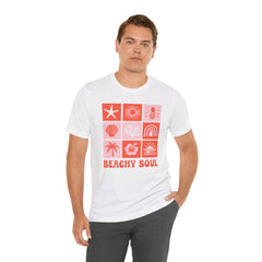 Beachy Soul Unisex Jersey Tee - Perfect Summer Vibes, Casual Wear, Gift for Beach Lovers, Vacation Outfit, Relaxed Style