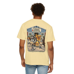 Front Logo Back Graphic Baldwin Harbor Animal Hospital "Who Let the Dogs Out?" Graphic Tee