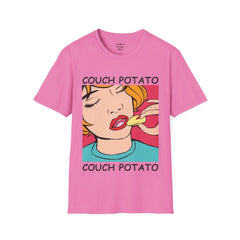 Couch Potato Pop Art Girl Unisex Softstyle T-Shirt