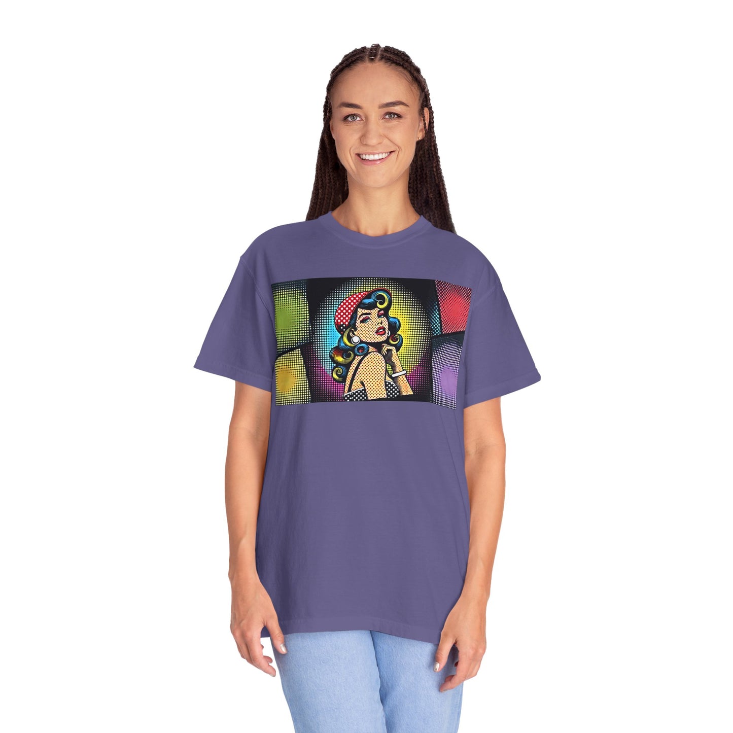 Pop Art Pinup Girl - Comfort Colors Garment Dyed Shirt