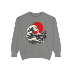 Japanese Wave and Red Sun Comfort Colors Sweatshirt