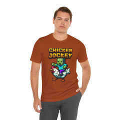 Video Game Chicken Jockey Tee - Unisex Short Sleeve T-Shirt