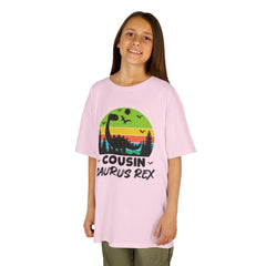 Cousin Saurus Rex Kids Tee - Fun Dino T-Shirt, Kids Birthday Gift, Toddler Dino Merchandise, Summer Playwear, Adventure Clothing