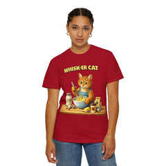Whisker Cat Baking T-Shirt — Cute Cat Chef Graphic Tee