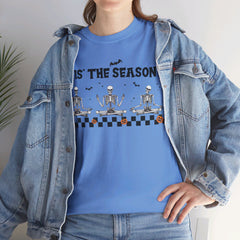 Tis The Season Skeletons Halloween - Graphic Unisex Heavy Cotton Tee