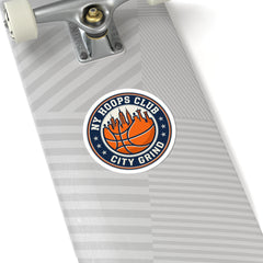 NY Hoops Club City Grind Sticker | varsity basketball, streetwear