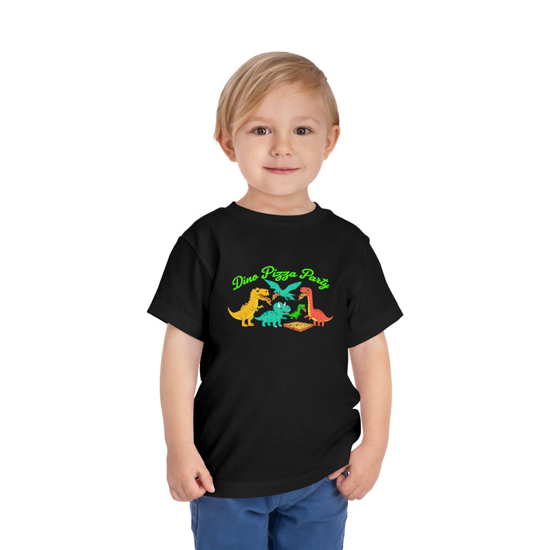 Dino Pizza Party Toddler Tee - Fun Dinosaur Graphic T-Shirt for Kids