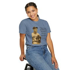 Lou Gehrig Quote Tee, Unisex Garment-Dyed T-Shirt, ALS Awareness Shirt, Vintage Baseball Top, Inspirational Graphic Tee