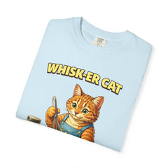 Whisker Cat Baking T-Shirt — Cute Cat Chef Graphic Tee