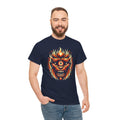 Flaming Fire Cyclops - Graphic Unisex Heavy Cotton Tee