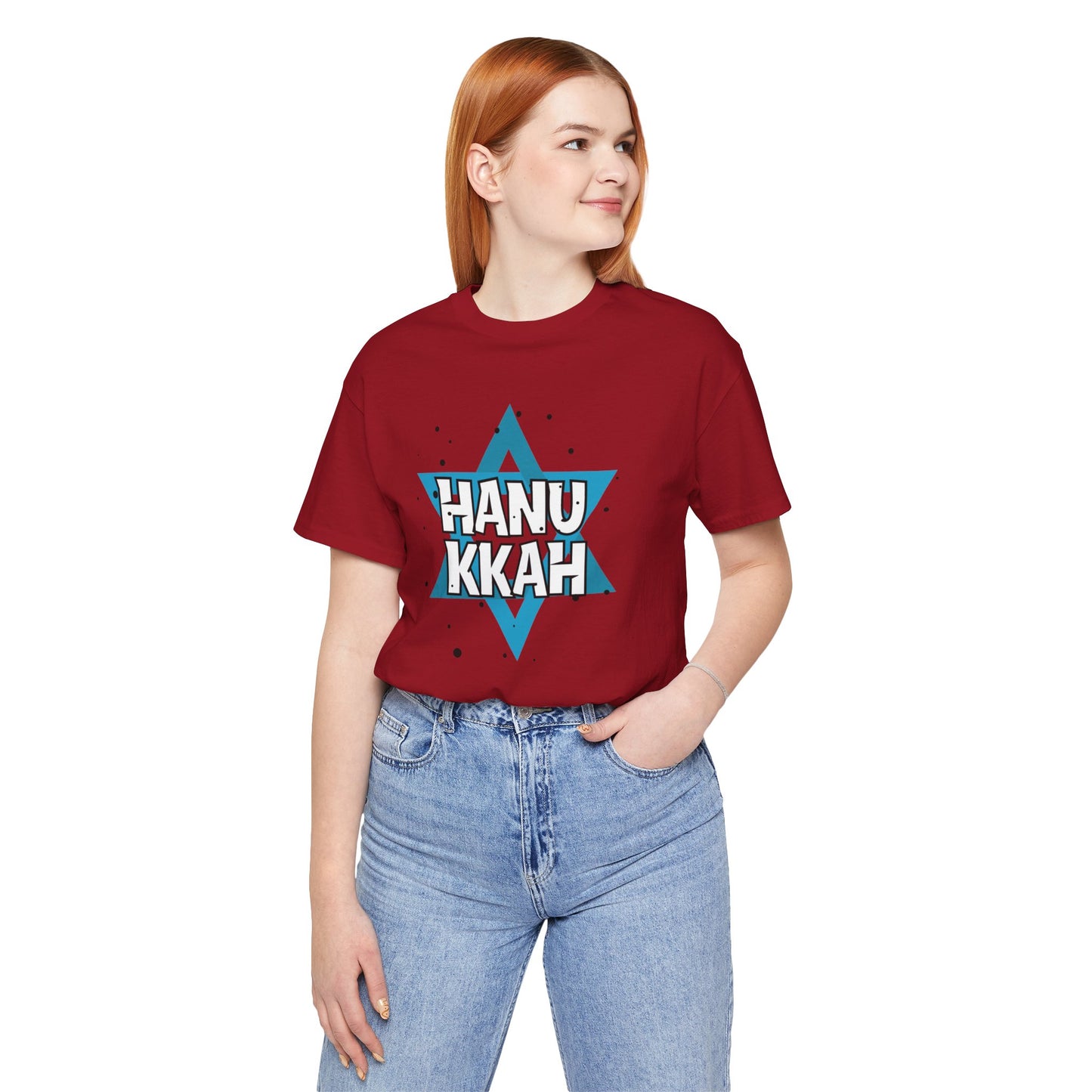 Happy Hanukkah Star Of David - Unisex Jersey Short Sleeve Tee