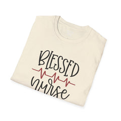 Blessed Nurse - Unisex Softstyle T-Shirt | Nurse Awareness, Medical Wear, Gift For Her, Scrubs Tee, Medical Staff Gift, Registered Nurse, RN