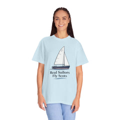 Hempstead Bay Sailing Club Graphic T-Shirt — "Real Sailors Fly Scots" Nautical Tee