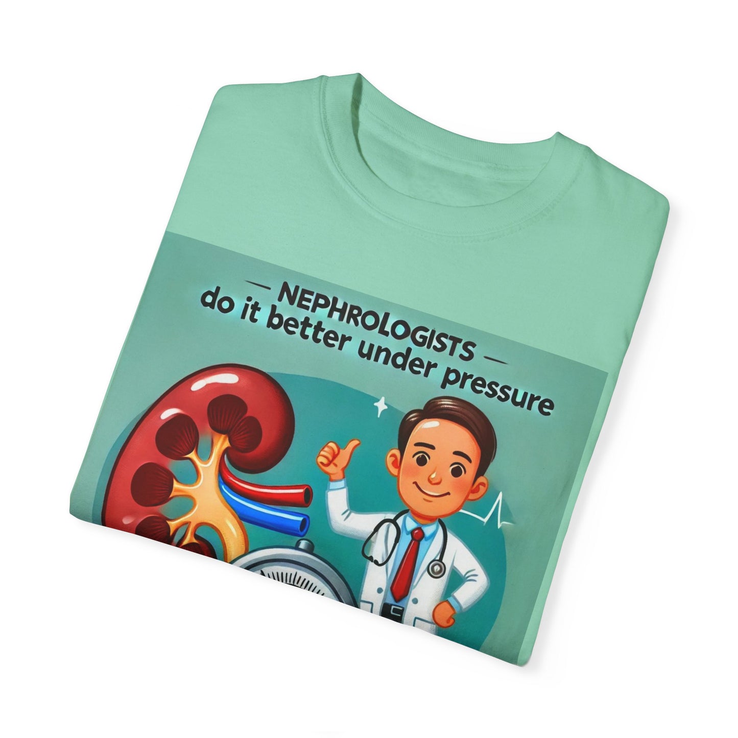 Nephrologists Do It Better Under Pressure, Graphic Unisex Garment-Dyed T-shirt