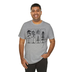 Nature-Inspired Unisex Jersey Tee, Tree Graphic T-Shirt, Eco-Friendly Fashion, Gift for Nature Lovers, Casual Wear, Outdoor Adventure
