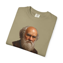 Darwin Coffee Funny T-Shirt — "Survival of the Fittest? I Barely Survive Coffee Shortages."