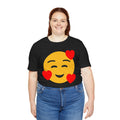 Emoji With Hearts Of Love - Graphic Unisex Jersey Short Sleeve Tee