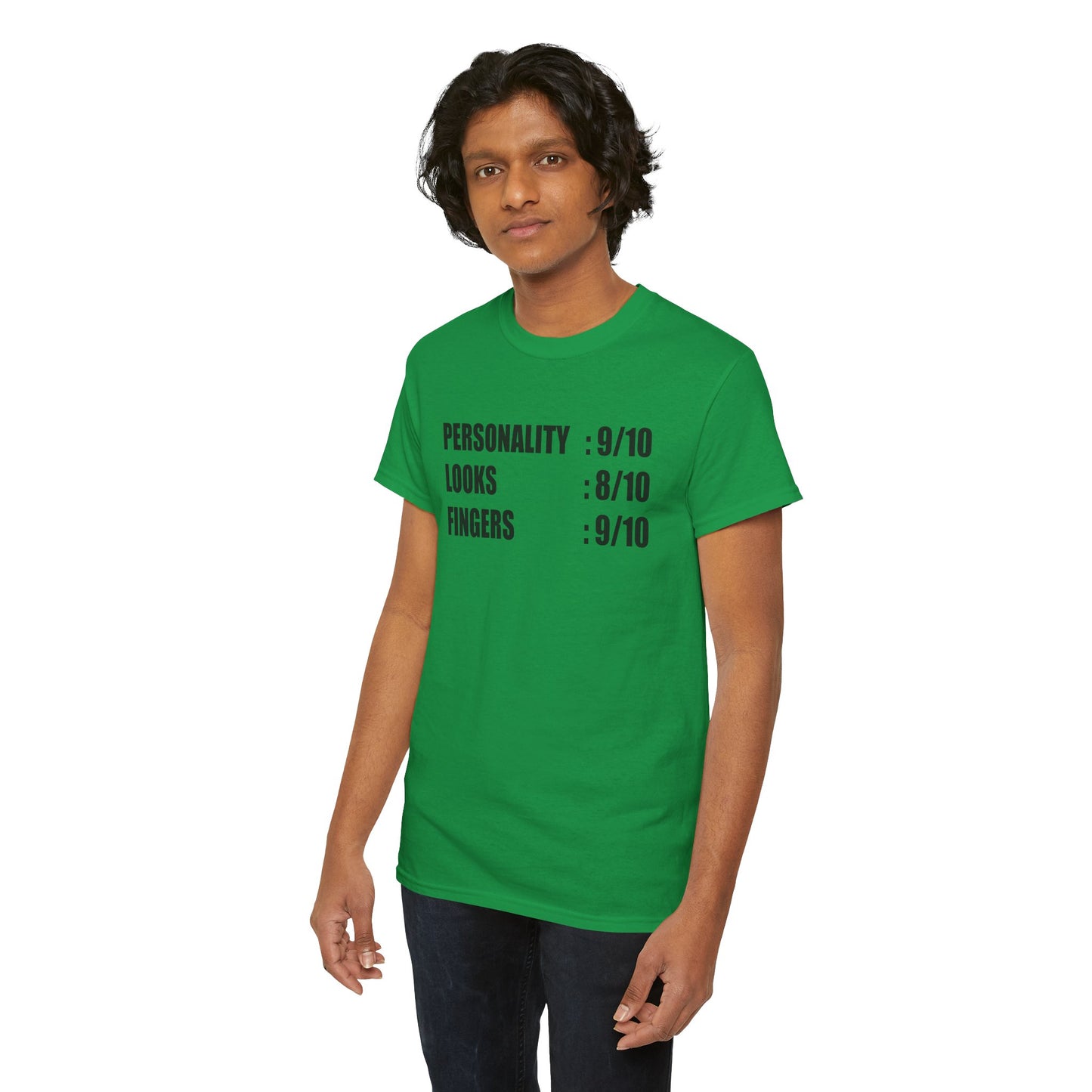 Personality, Looks, Fingers Count - Unisex Heavy Cotton Tee / Prosthetic Humor / One Leg / One Arm / Missing Fingers