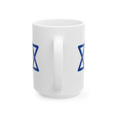 Star of David with  Menorah Jewish Graphic Ceramic Mug (11oz, 15oz)