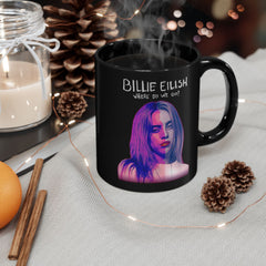 Billie Eilish Graphic - Black Mug (11oz, 15oz)