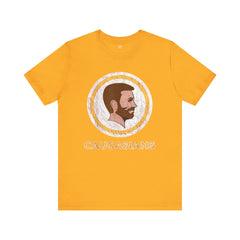 Bearded Graphic Tee - Funny Caucasians Satire Head Shot Unisex Jersey Short Sleeve Tee
