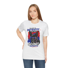 Personalized With Your Dogs Image and Name Patriotic Unisex Jersey Short Sleeve Tee