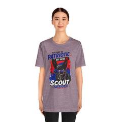 Personalized With Your Dogs Image and Name Patriotic Unisex Jersey Short Sleeve Tee