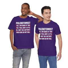 Phlebotomist Humor Tee, Funny Medical Shirt, Nurse Gift, Blood Tech Wear, Cute Phlebotomy Humor, Healthcare Apparel