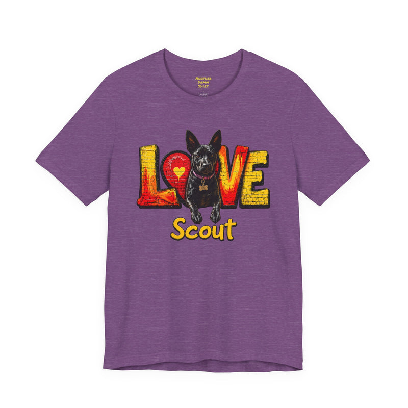 Personalized Love Your Dog T-Shirt — Designed with your dogs name and picture Graphic Tee