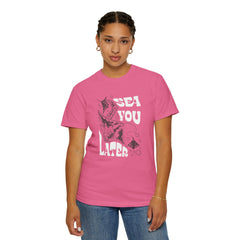 Manta Rays, Sea You Later -  Graphic Unisex Garment-Dyed T-shirt