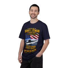 USS Henry L. Stimson SSBN-655 Submarine T-Shirt – 'The Price of Freedom Is Eternal Vigilance' Navy Tribute