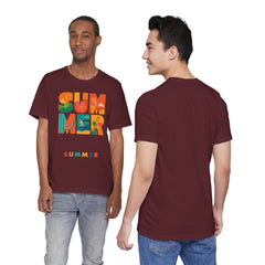 Summer Graphic Tee — Colorful Tropical "SUMMER" Typography T-Shirt