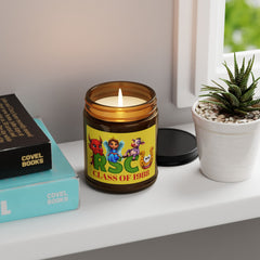 Personalized Class Year and Background Color Russell Sage College Mascots Scented Soy Candle - 4oz or 9oz  - Red Devil, Blue Angel, Purple Cow, Golden Horseshoe