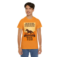 Desert Adventure Tee, Funny Horse Song T-Shirt, Gift for Horse Lovers, Unisex Cotton Tee for All Occasions, Unique Quote Shirt