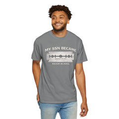My SSN Became Razor Blades Graphic Vintage Submarine Veteran Tee