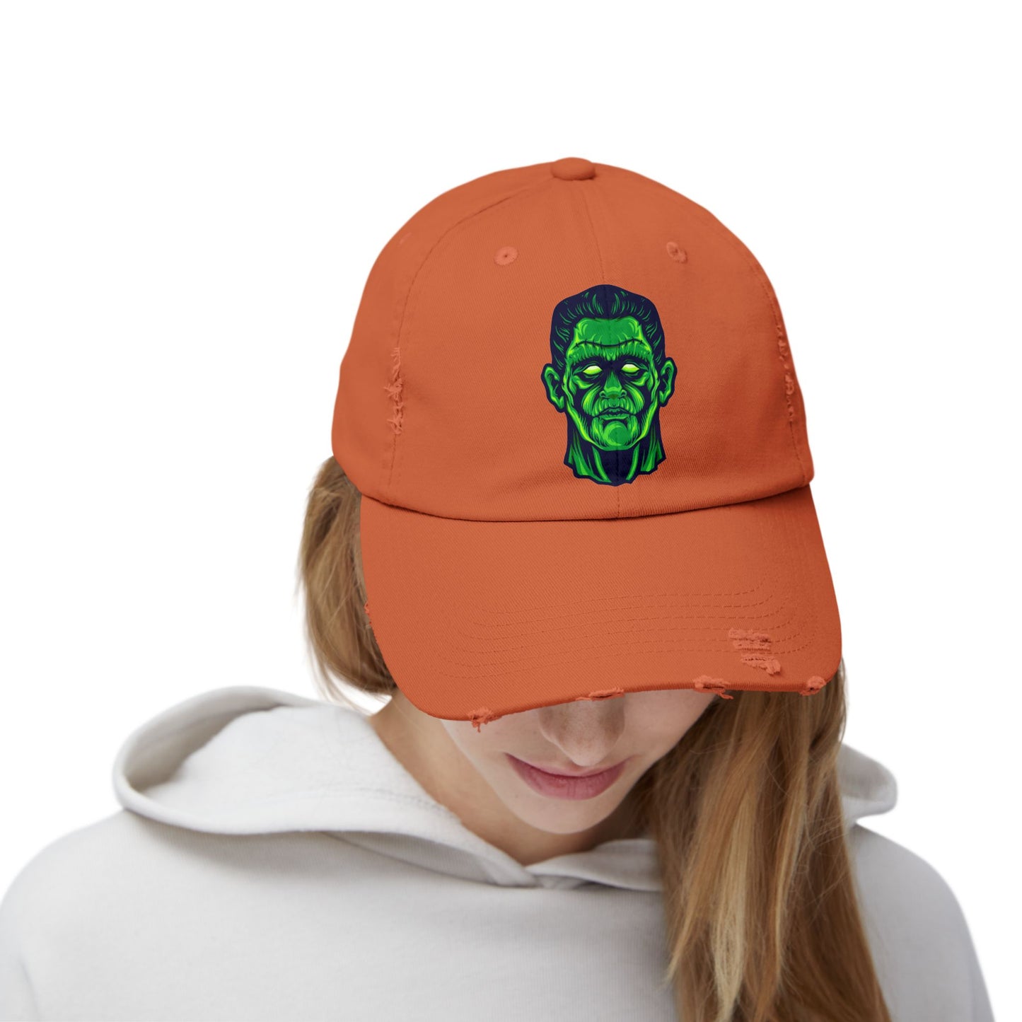 Frankenstein Unisex Distressed Cap