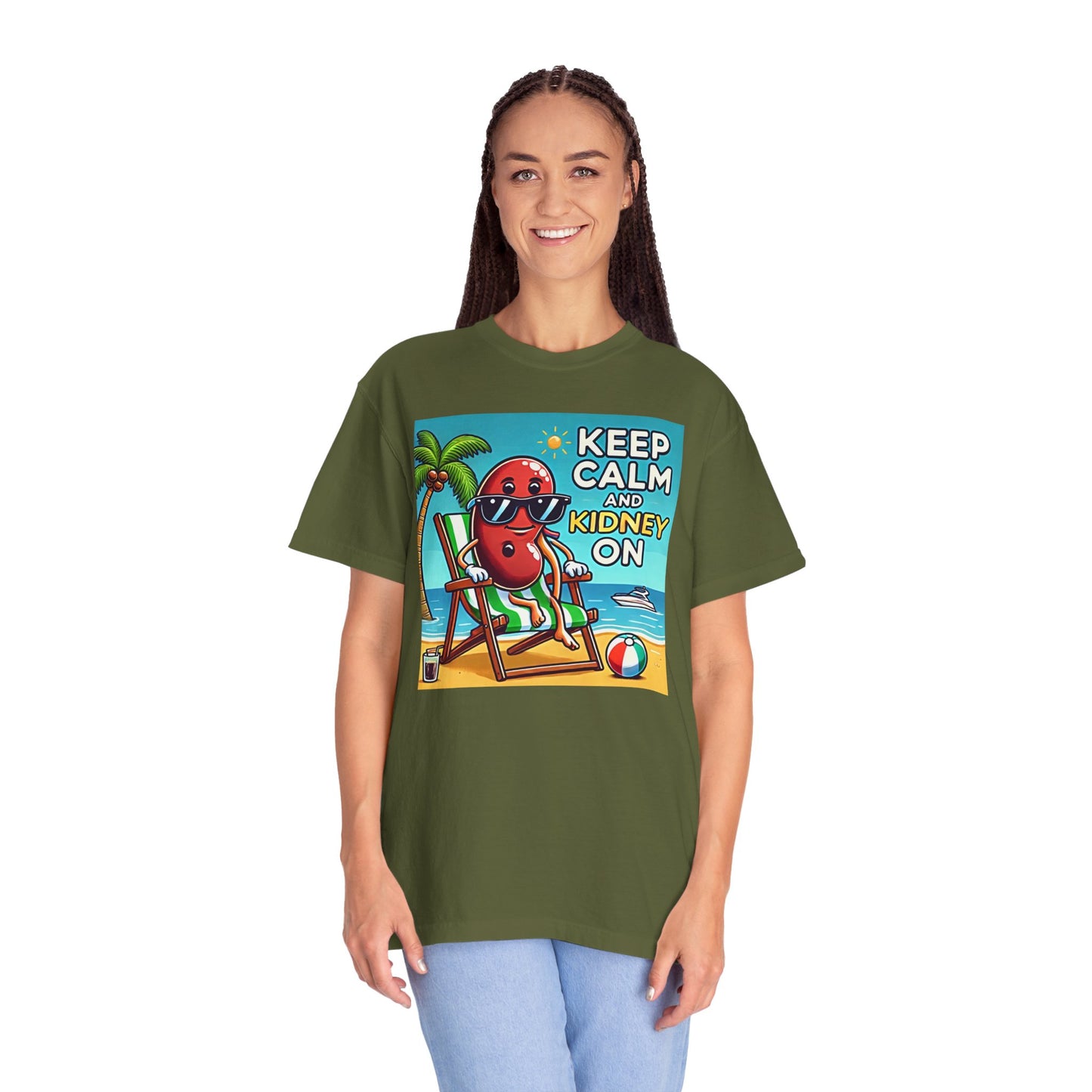 Keep Calm And Kidney On Graphic Unisex Garment-Dyed T-shirt