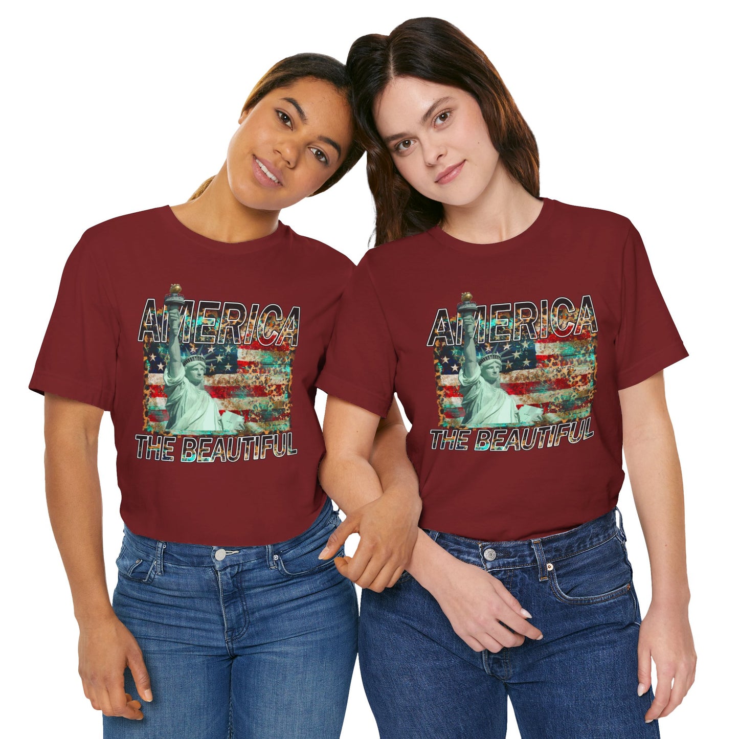 Statue Of Liberty, America The Beautiful, Unisex Jersey Short Sleeve Tee