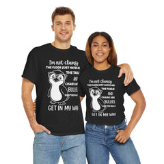 Clumsy Funny Penguin Graphic Tee | Unisex Heavy Cotton Tee | Great Gift for Animal Lovers, Birthdays, Casual Wear, Humorous Gifts, Everyday Style