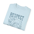 Dolphin, Respect The Ocean -  Graphic Unisex Garment-Dyed T-shirt