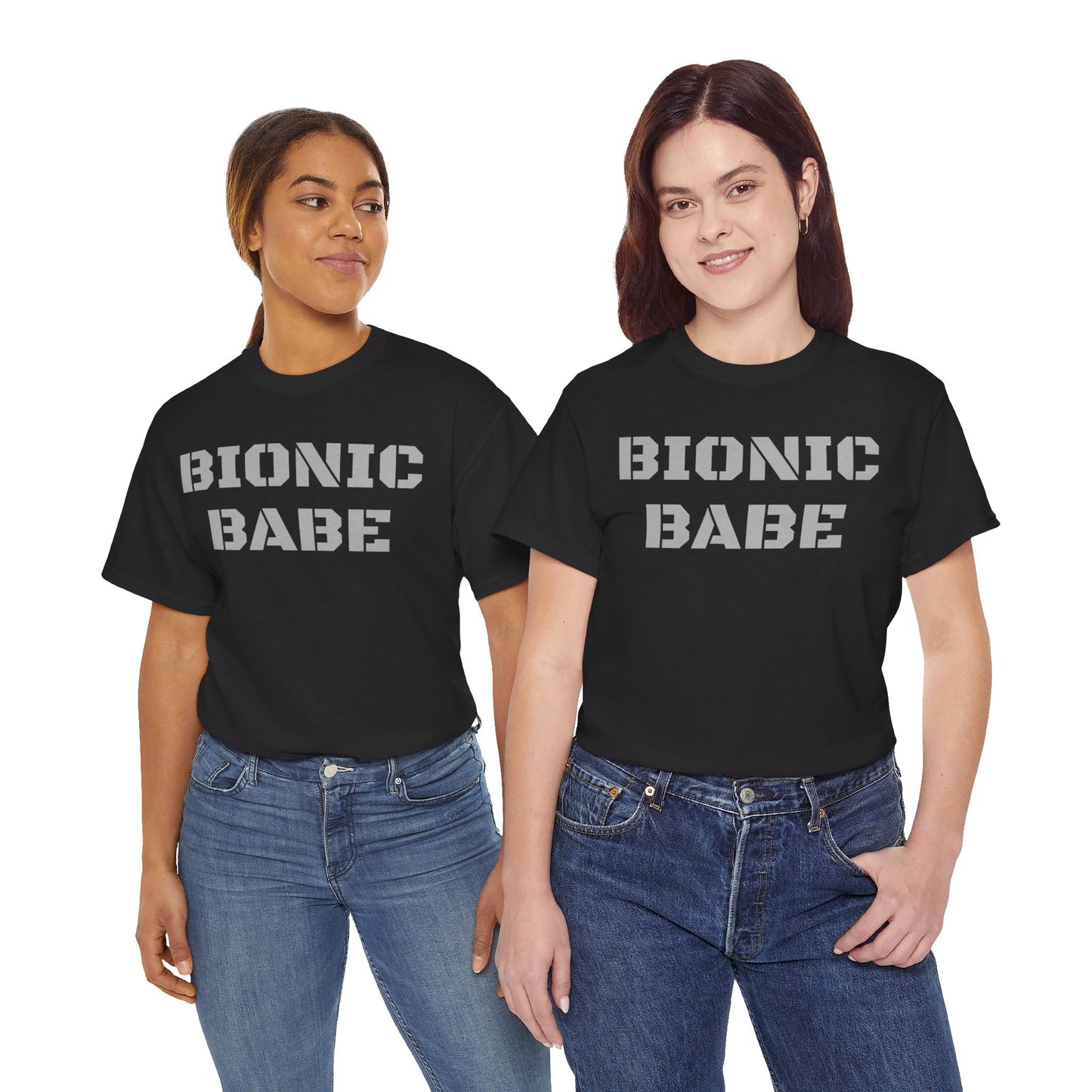 BIONIC BABE Amputee Humor   - Unisex Heavy Cotton Tee