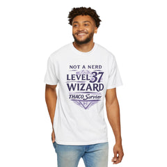 Level 37 Wizard T-Shirt — "Not a Nerd" THAC0 Survivor D&D Gamer Tee