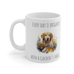 Golden retriever mug, dog lover gift, life is golden mug, ceramic dog mug, gift for her, gift for him, dog dad, dog mom, animal lover mug