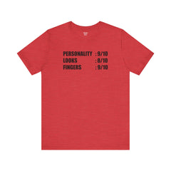 Personality Looks Fingers, Check! - Unisex Jersey Short Sleeve Tee | Amputee Aware,Amputee Humor,Finger Amputee,Gift For Him,Gift For Her